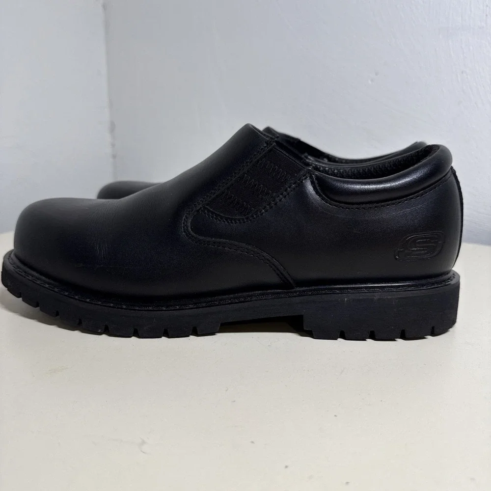Skechers WORK Men's 8,5 Wide Fit 77041ECV Cottonwood Slip Resistant Loafer Shoes
